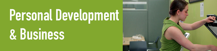Text reads, Personal Development and Business