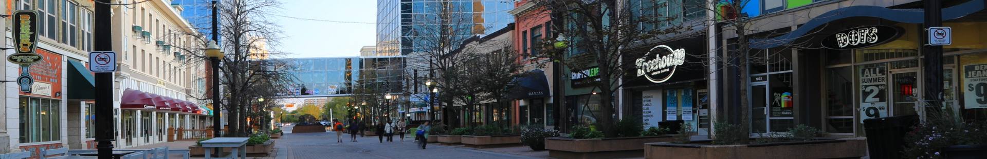 Scarth street pedestrian mall in Regina.