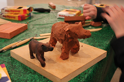Sculpture of a Grizzly Bear